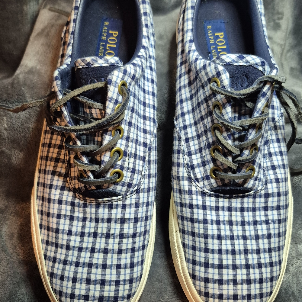 Polo Ralph Lauren Vaughn White/Newport Navy - Size 8.5 D - Perfect for Any Occas - Picture 9 of 10